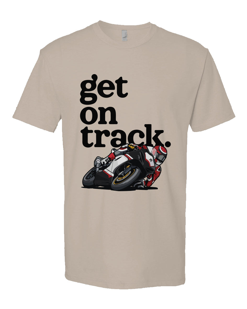 Get on Track Unisex T-Shirt (black ink)