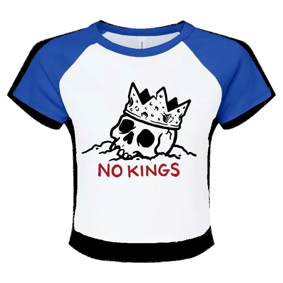 NO KINGS Women's Raglan Tee