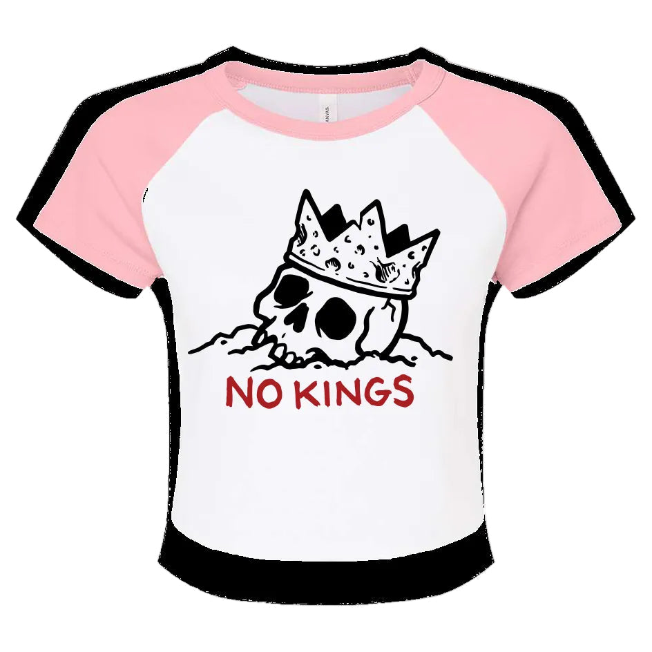 NO KINGS Women's Raglan Tee