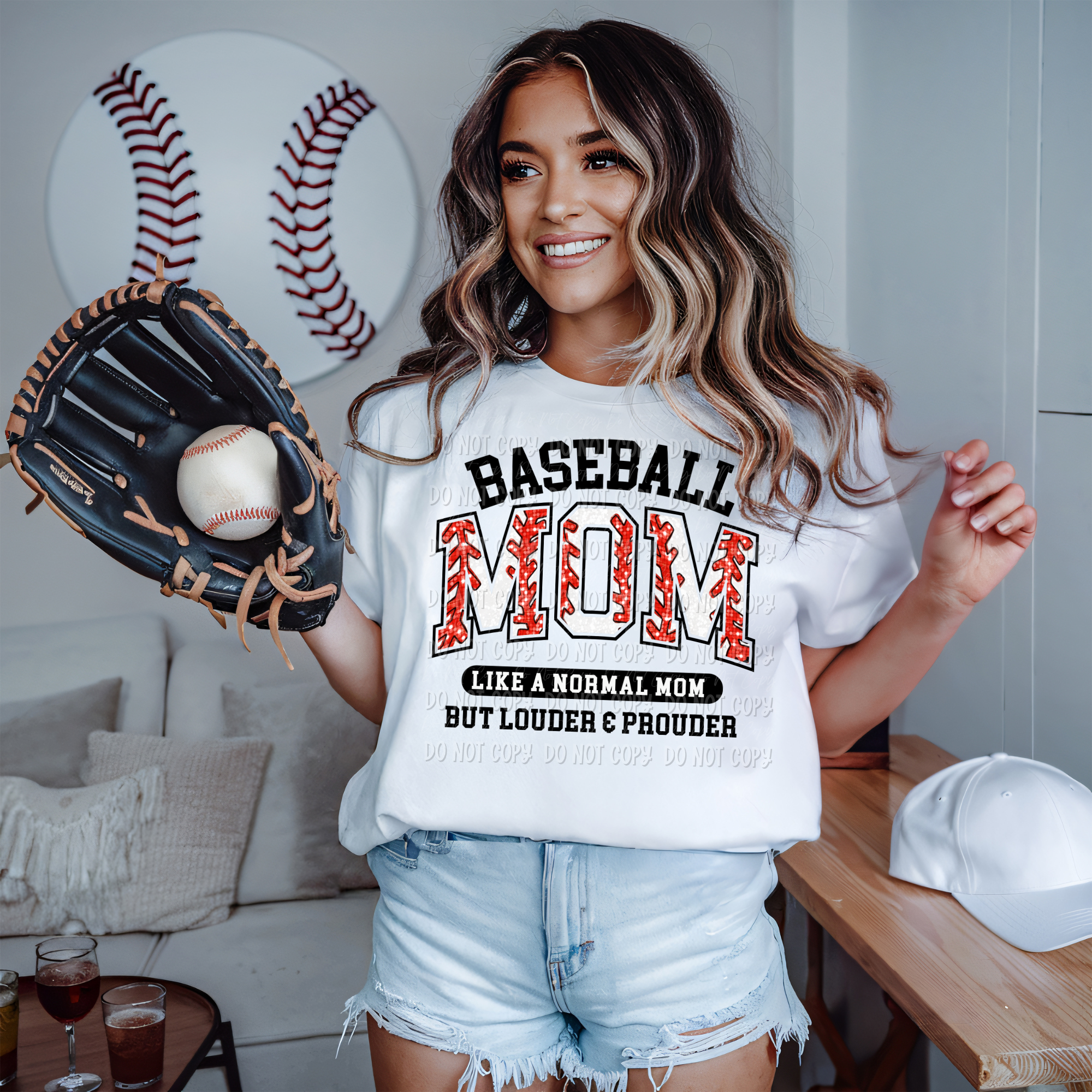 Baseball Mom. Like A Normal Mom But Louder & Prouder || Tee