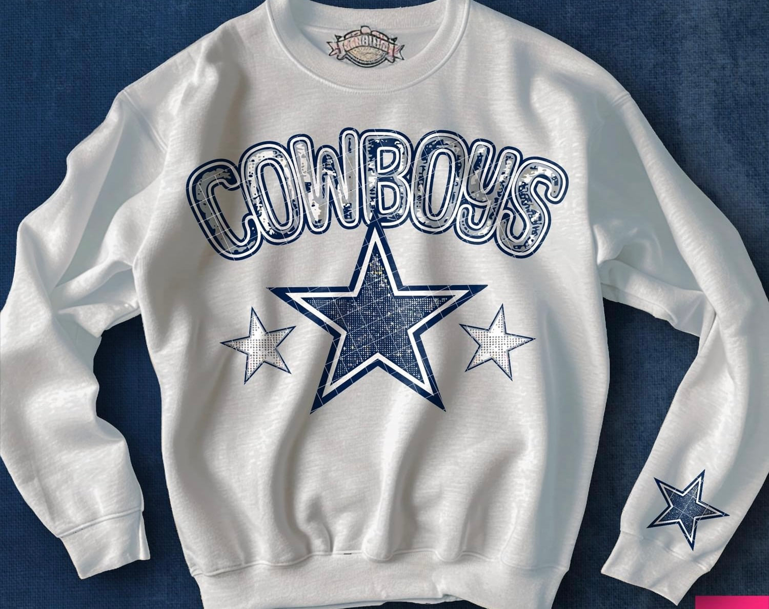 Faux Bling Football With Name | Hoodie