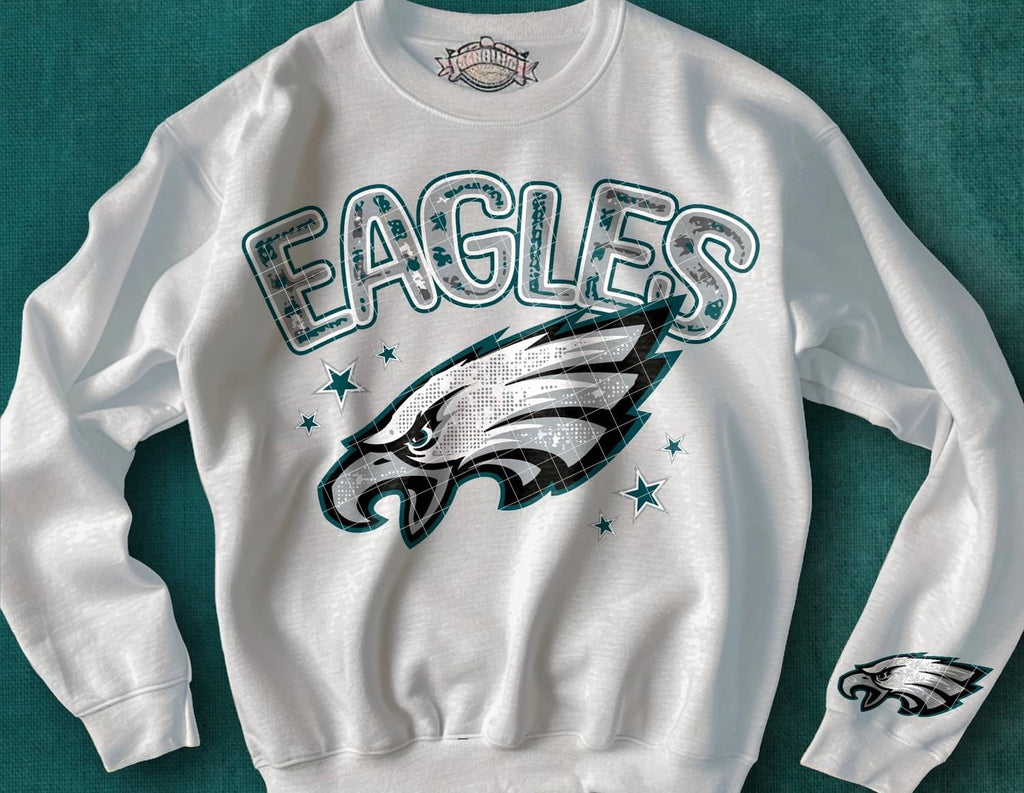 Faux Bling Football With Name | Hoodie