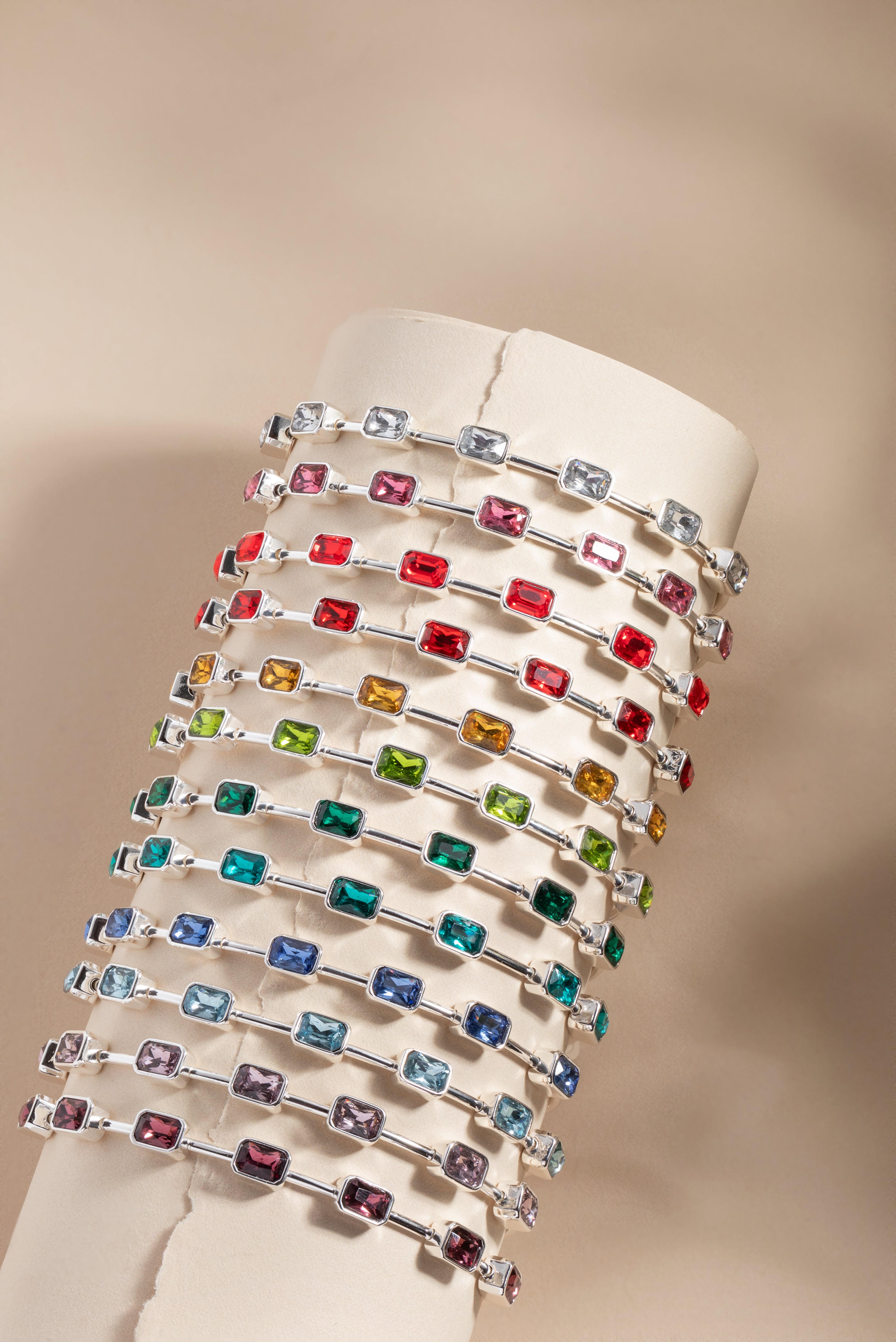 October Birthstone Emerald Cut Bangle