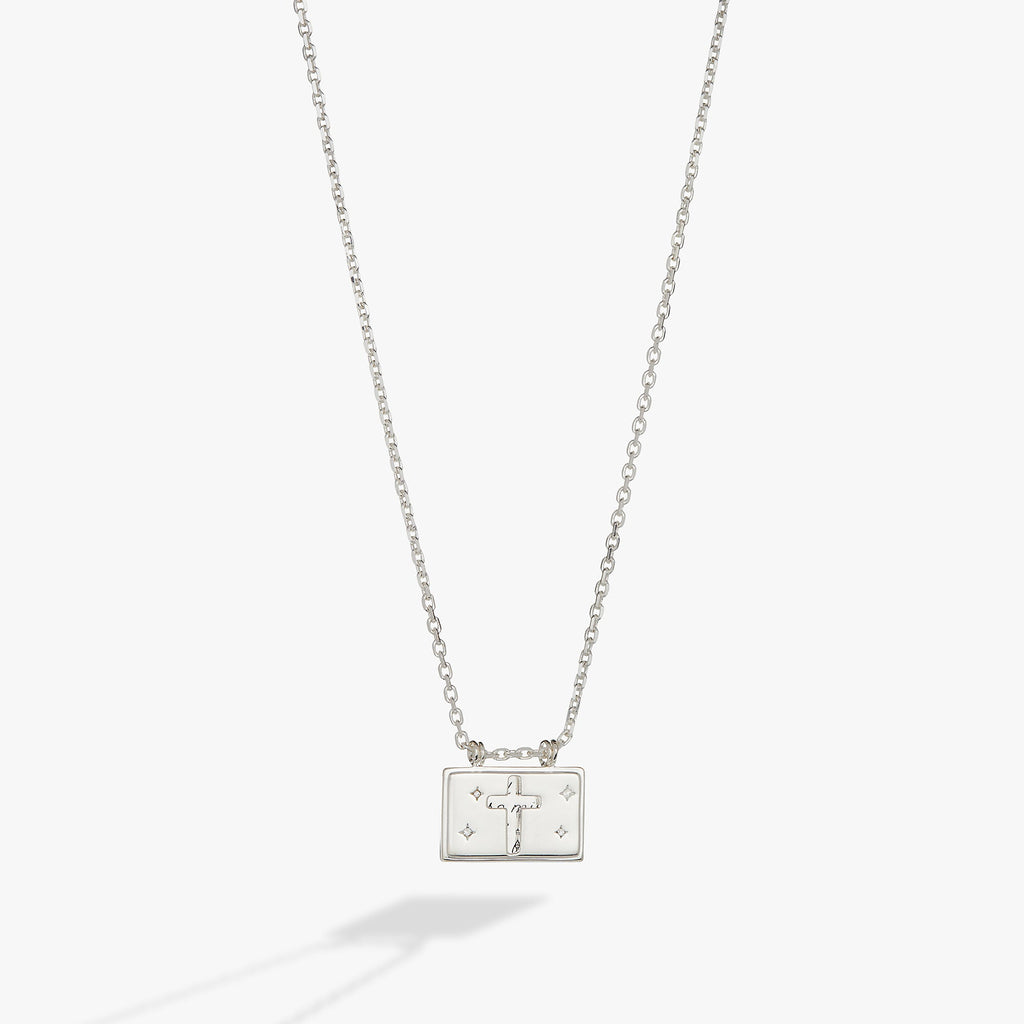 Hidden Message Cross Affirmation Necklace
