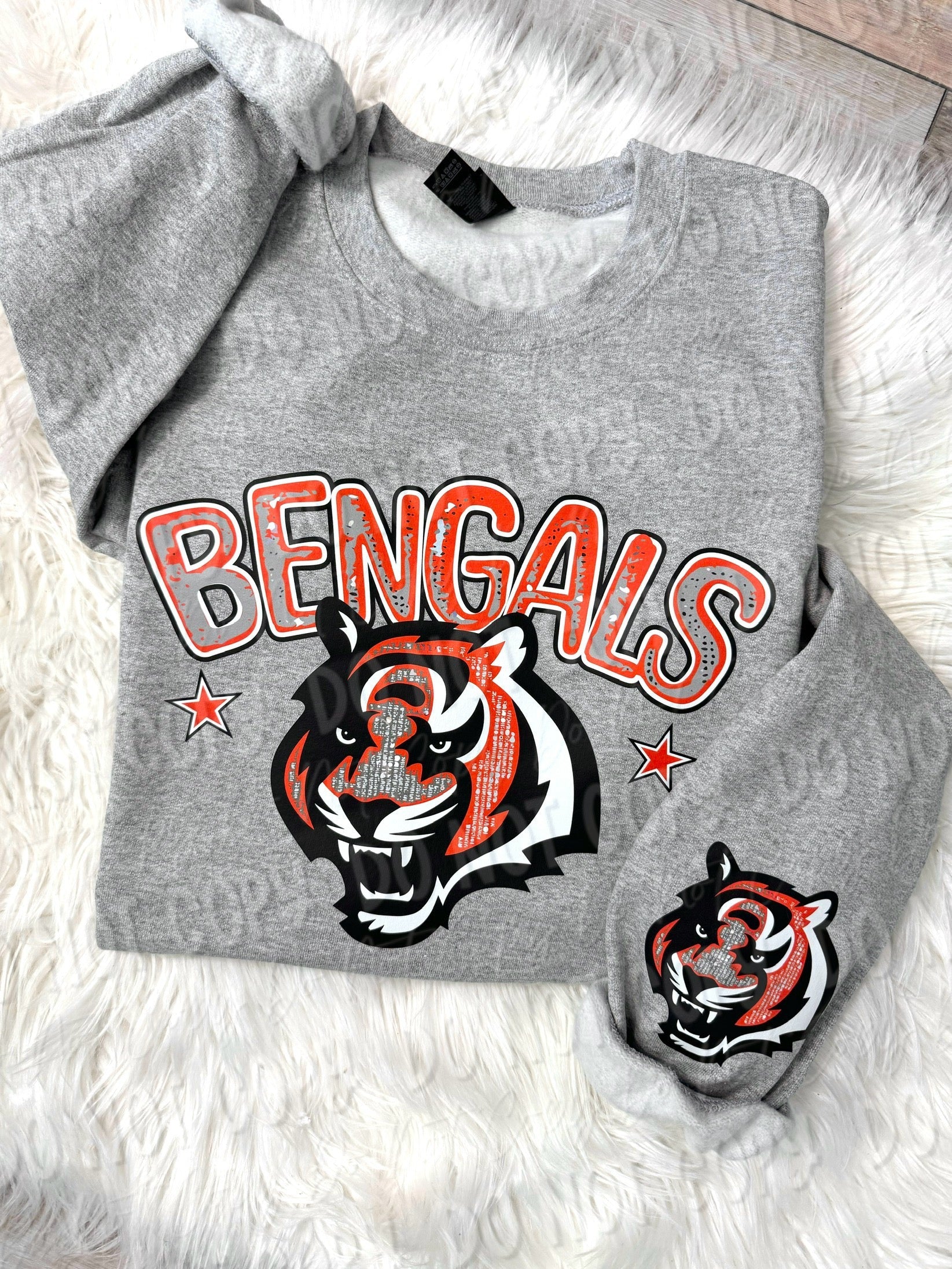 Faux Bling Football With Name | Hoodie