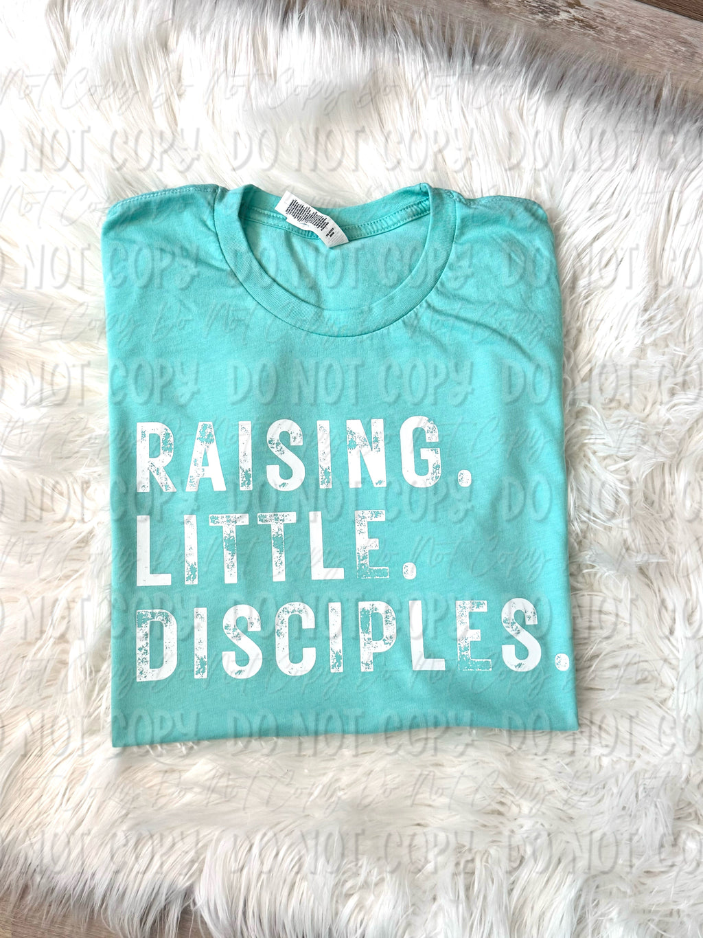 Raising Little Disciples - White Print - Tee