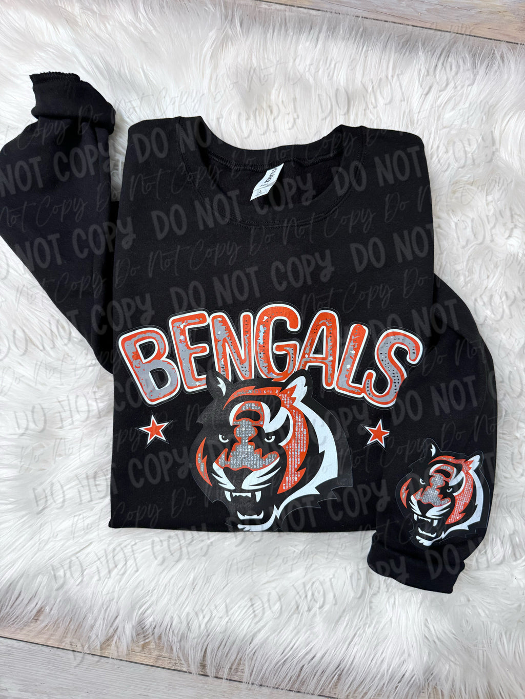 Faux Bling Football With Name | Hoodie