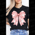 Pink Ghost Coquette Bow - Tee