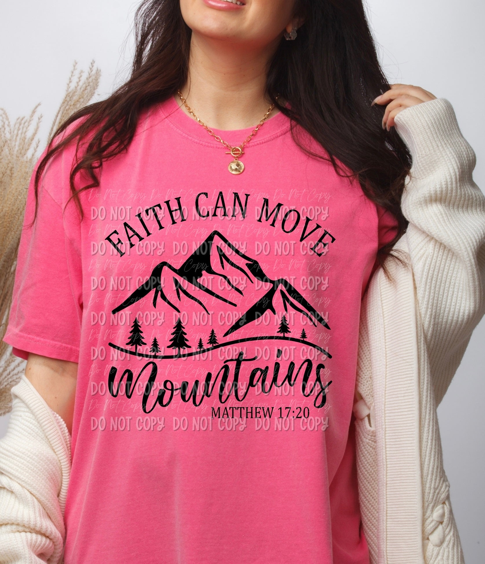 Faith Can Move Mountains || Black Deisgn || Tee