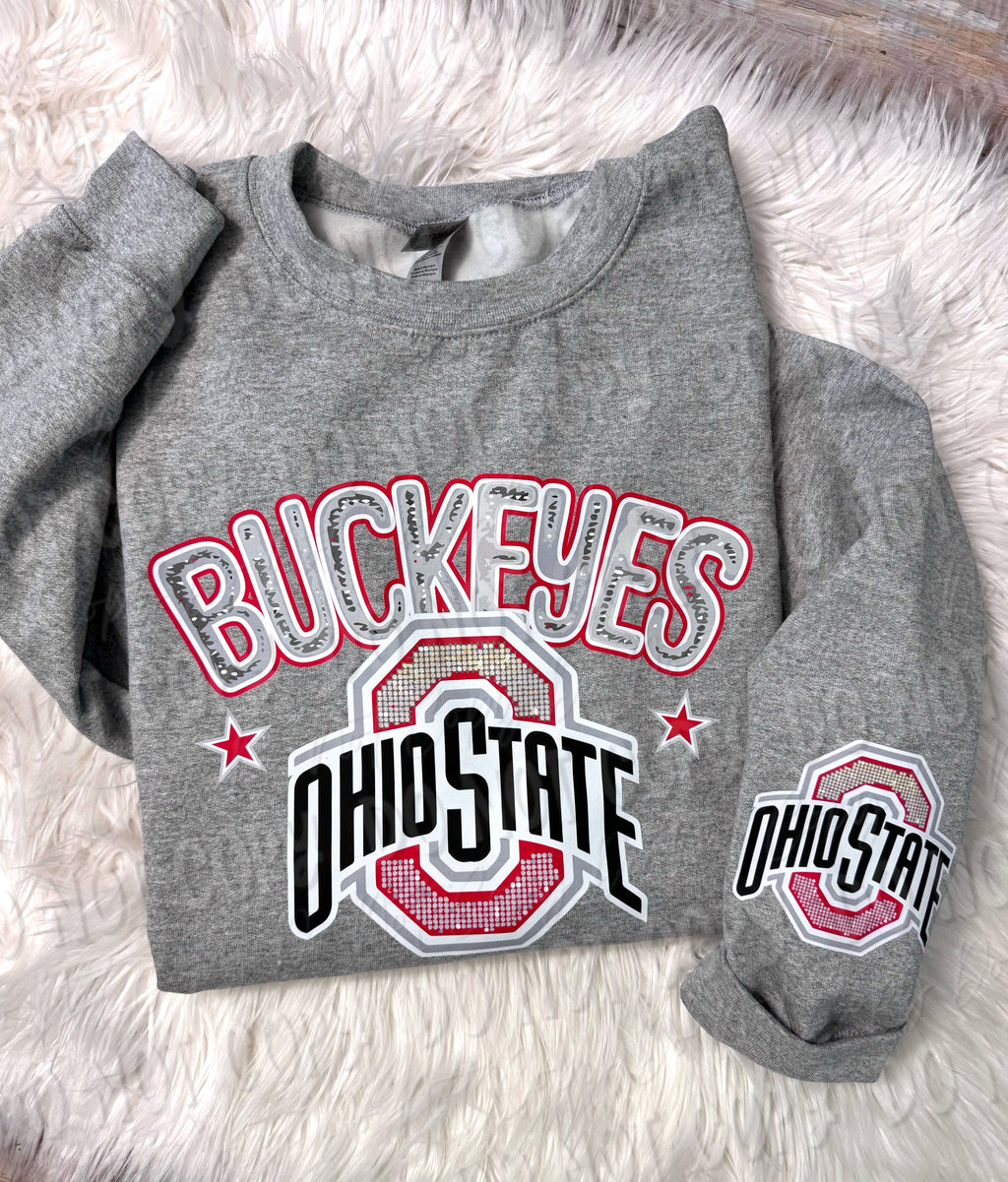 Faux Bling Football With Name | Hoodie