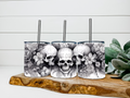 Floral Skellies - 12oz Low Ball Tumbler