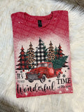 Most Wonderful Time Of The Year Bleached Tee