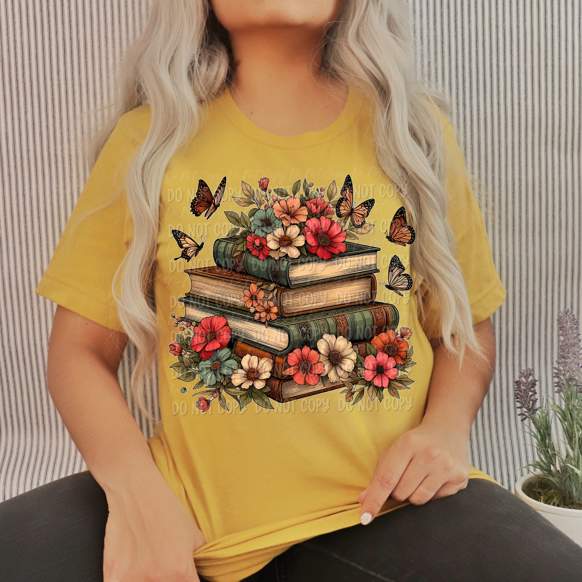 Floral Bookstack || Tee