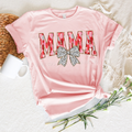 Mama Pink Polka Dot Bow || Tee