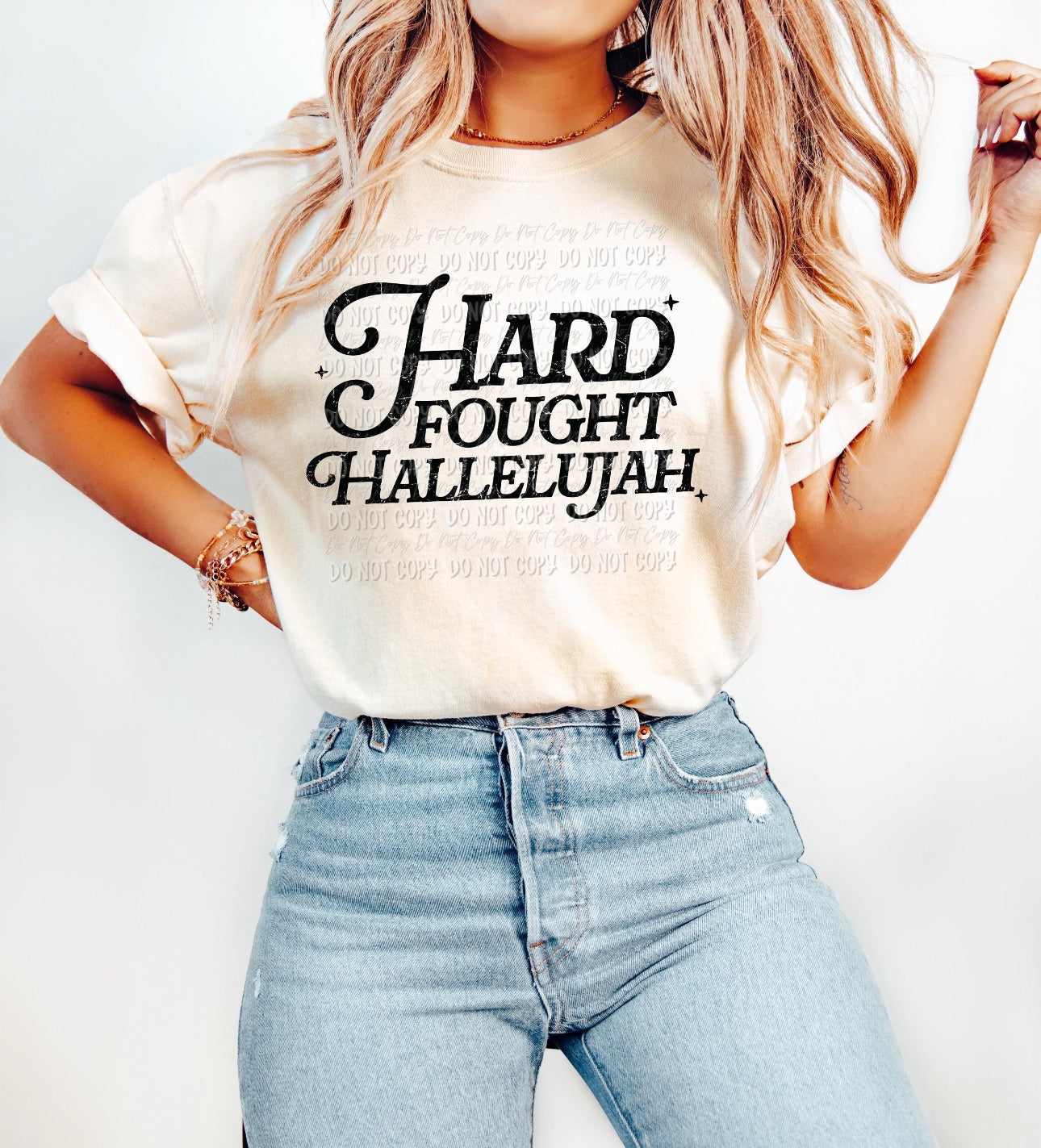 Hard Fought Hallelujah || Black Design || Tee