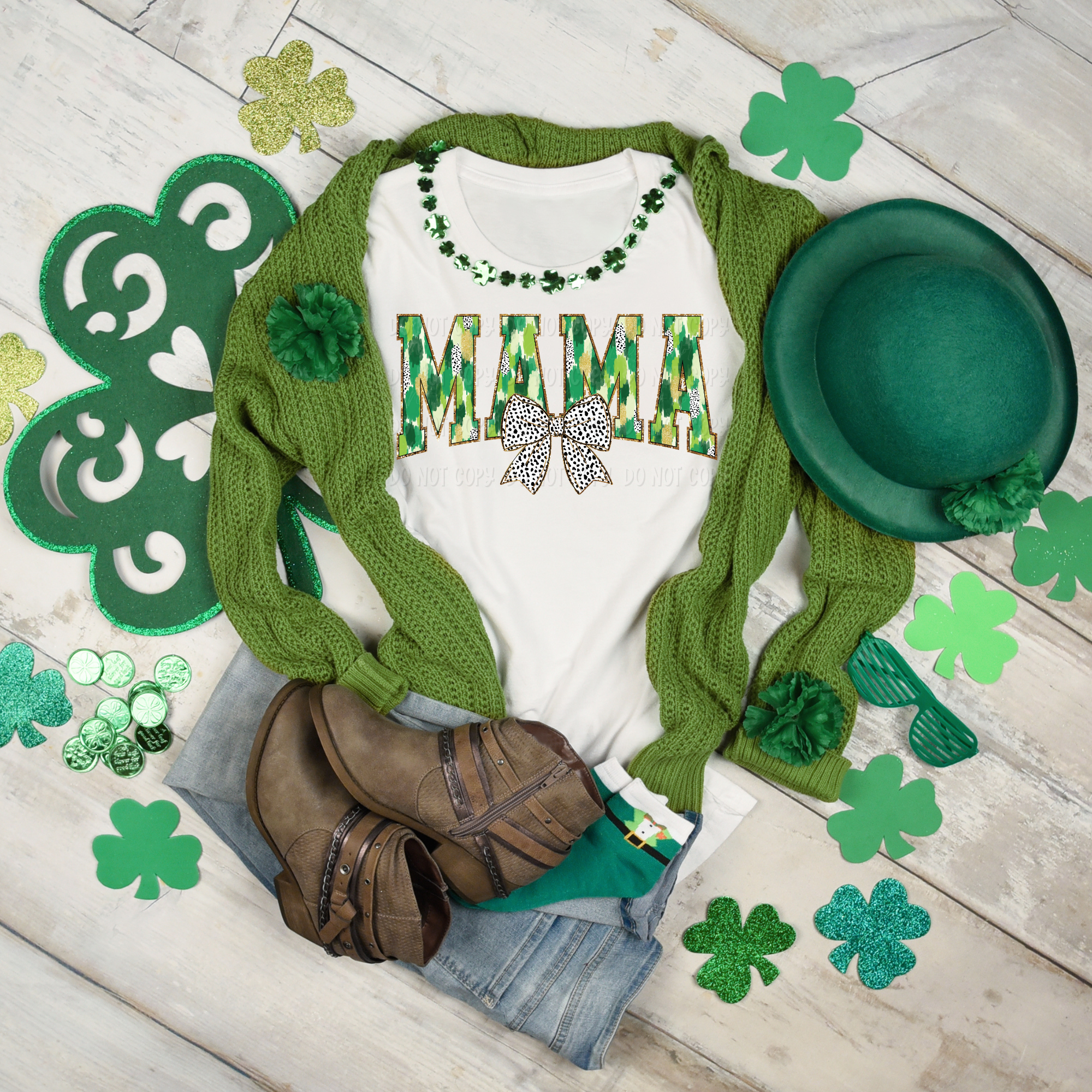 Mama St. Patrick’s Coquette Bow || Tee