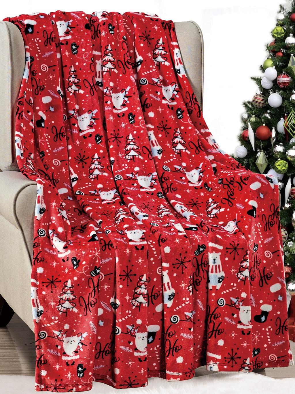 Decor&More Home Essentials Christmas Throw