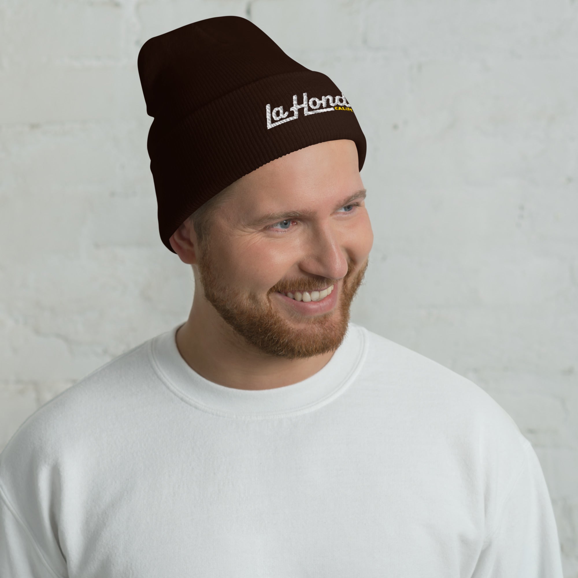 La Honda California Embroidered Cuffed Beanie