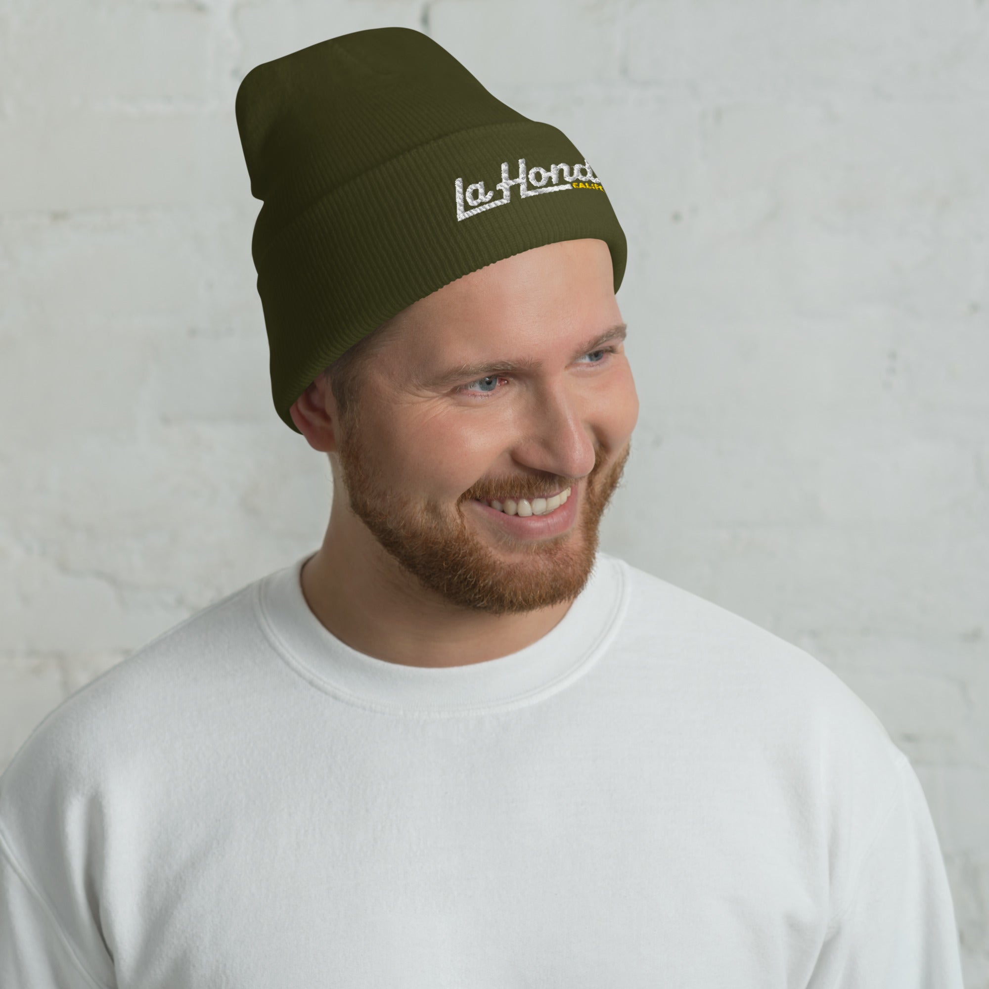 La Honda California Embroidered Cuffed Beanie