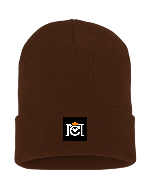Crown Moto Tag Cuffed Beanie