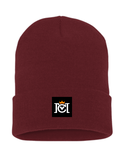 Crown Moto Tag Cuffed Beanie