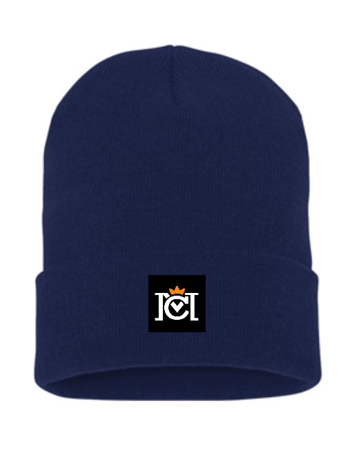 Crown Moto Tag Cuffed Beanie