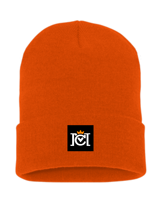 Crown Moto Tag Cuffed Beanie