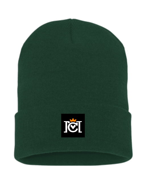 Crown Moto Tag Cuffed Beanie