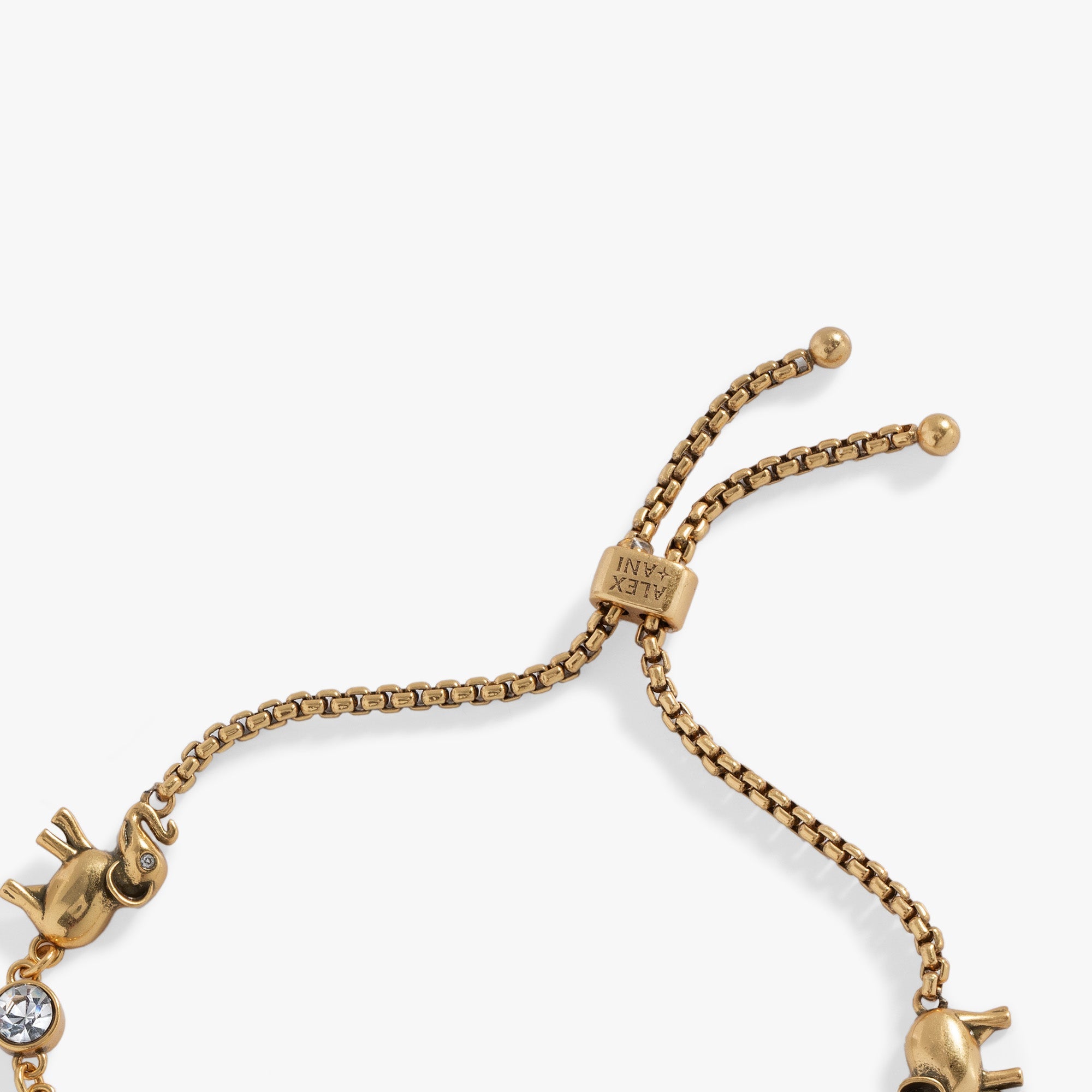 Elephant Crystal Bolo Bracelet
