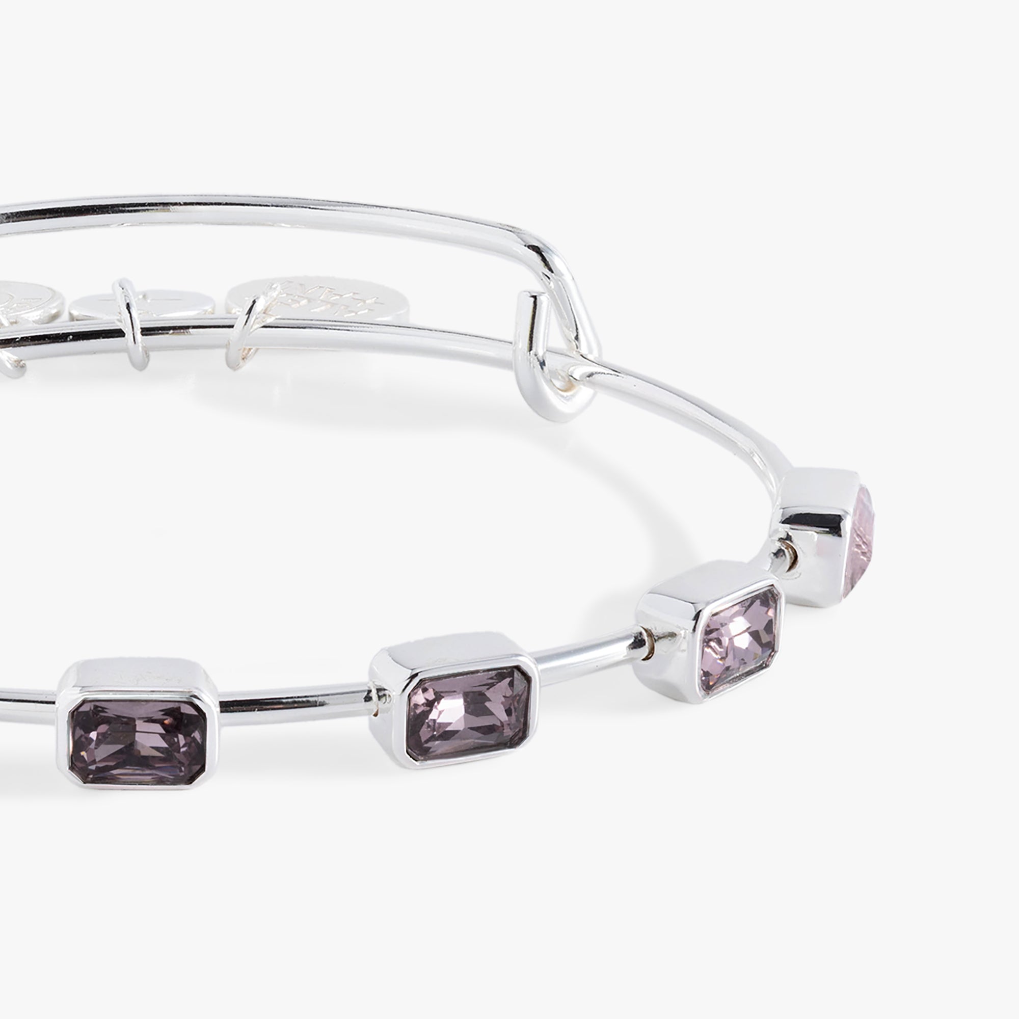 June Birthstone Emerald Cut Bangle
