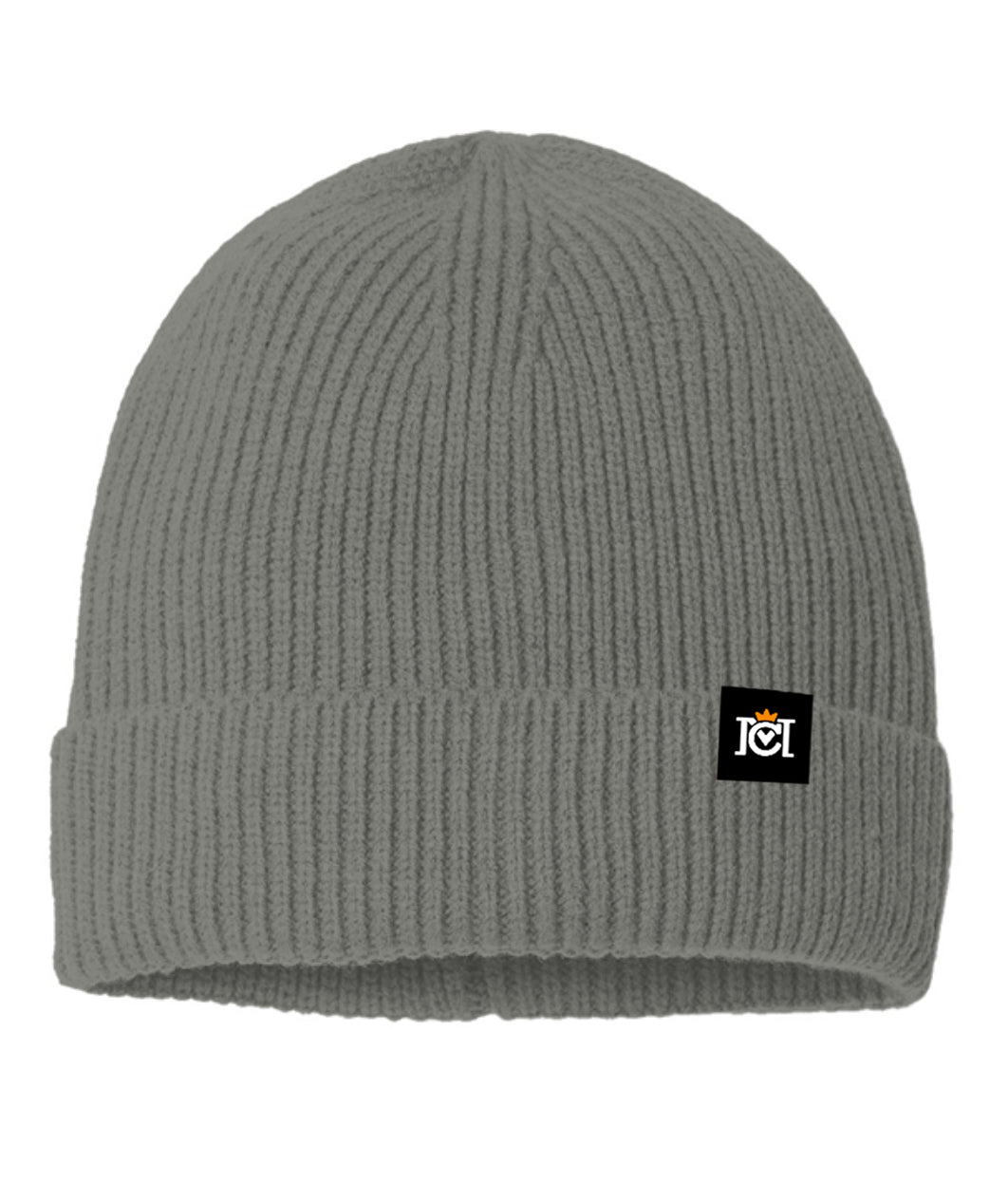 Crown Moto Fine Rib Knit Beanie