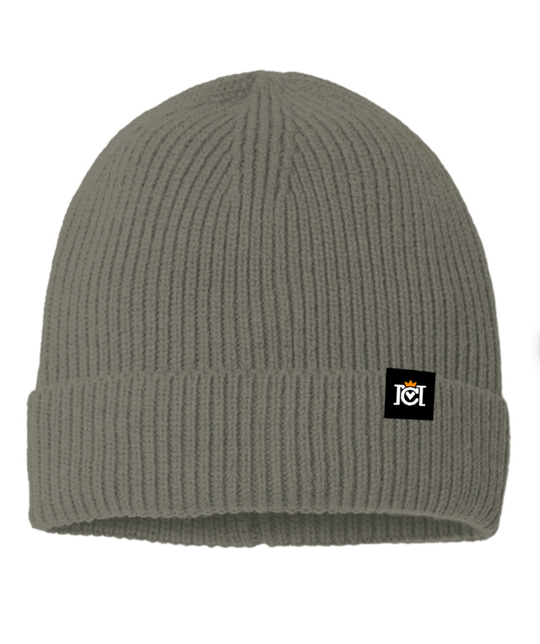 Crown Moto Fine Rib Knit Beanie