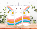Butterfly Daisy Rainbow Tumbler