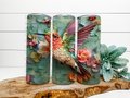 Hummingbird Floral 3D Tumbler