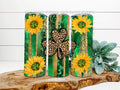 Sunflower & Leopard Clover Stainless Steel Tumbler