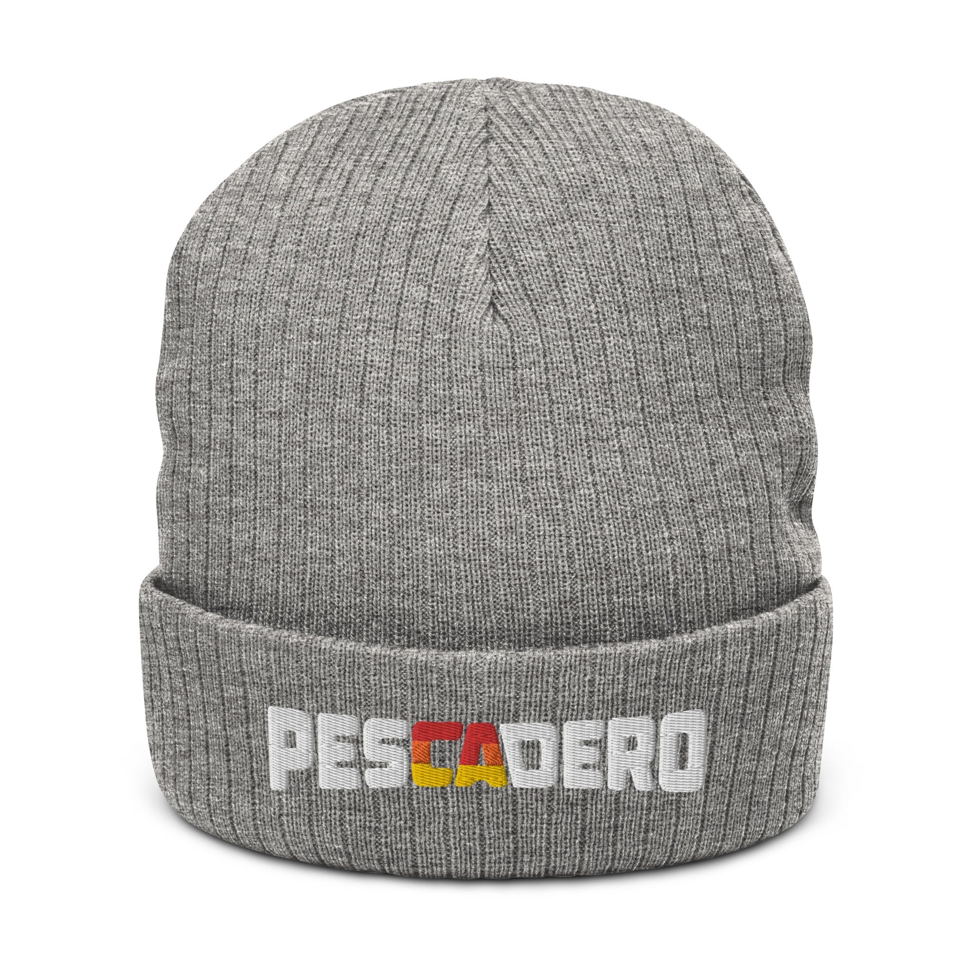 Pescadero CA Sunset Ribbed Knit Beanie
