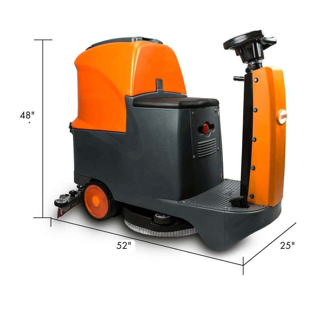 RT70 Ride-On Floor Scrubber, 22" Cleaning Path, 48,000 sq ft/hr, 18.5 gal Tanks – For Warehouses & Retail Stores